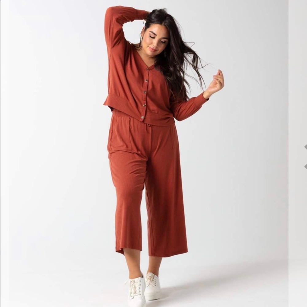 Down East get sweat Lounge set burnt orange